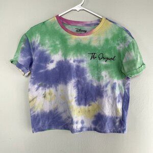 Disney tie dyed mickey mouse cropped short sleeved the original top size medium